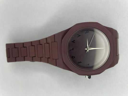 Aura watch 
Classic :  reddish brown  
Premium reddish brown look
Modern reddish brown finish
Sleek and timeless 
Luxury in reddish brown HADI HUB