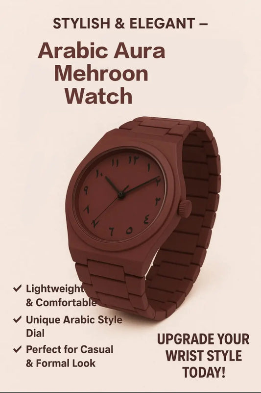 Aura watch 
Classic :  reddish brown  
Premium reddish brown look
Modern reddish brown finish
Sleek and timeless 
Luxury in reddish brown HADI HUB