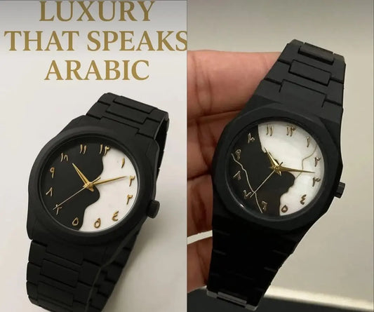 Aura watch/Classic Black & White shade/ Premium Blue Look/smart and stylish/modern B Finish/sleek and timeless/ Luxury in Blue HADI HUB