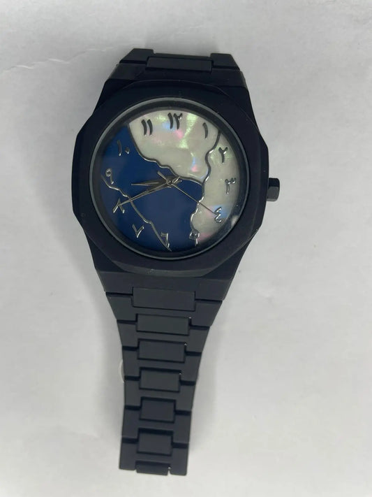 Aura watch/Classic Blue and White Clean shade/ Premium Blue and White Look/smart and xtylish/modern Blue & white Finish/sleek and timeless/ Luxury in Blue & White HADI HUB