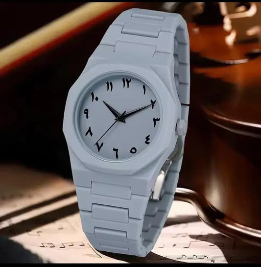 Aura watch/Classic Grey/ Premium Blue Look/smart and stylish/modern Grey Finish/sleek and timeless/ 
Luxury in Grey HADI HUB